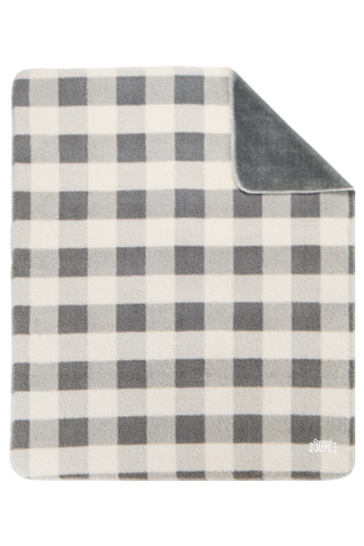 Grey/ Marshmallow Buffalo Plaid