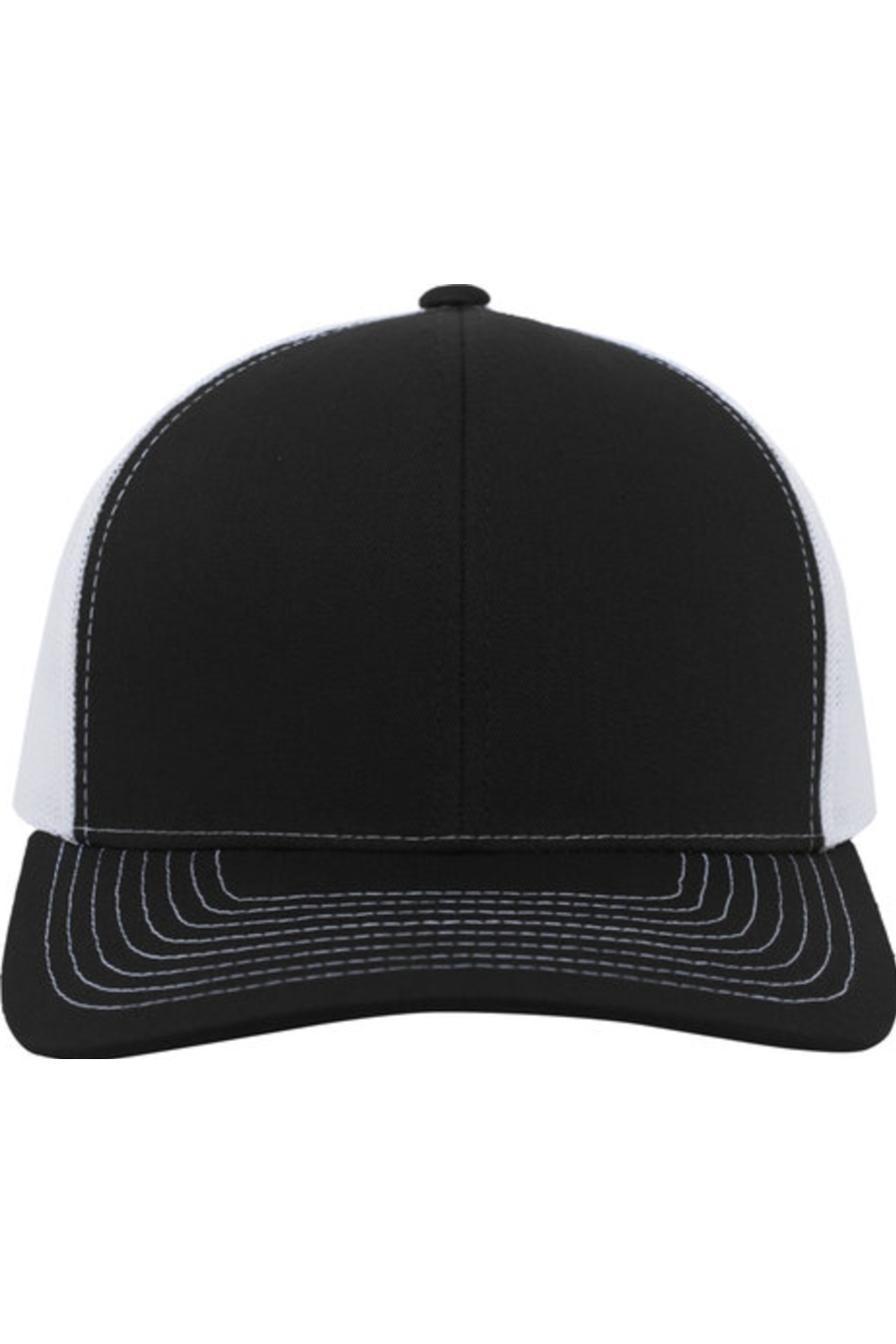 Pacific Headwear Contrast Stitch Trucker Snapback in Black/White