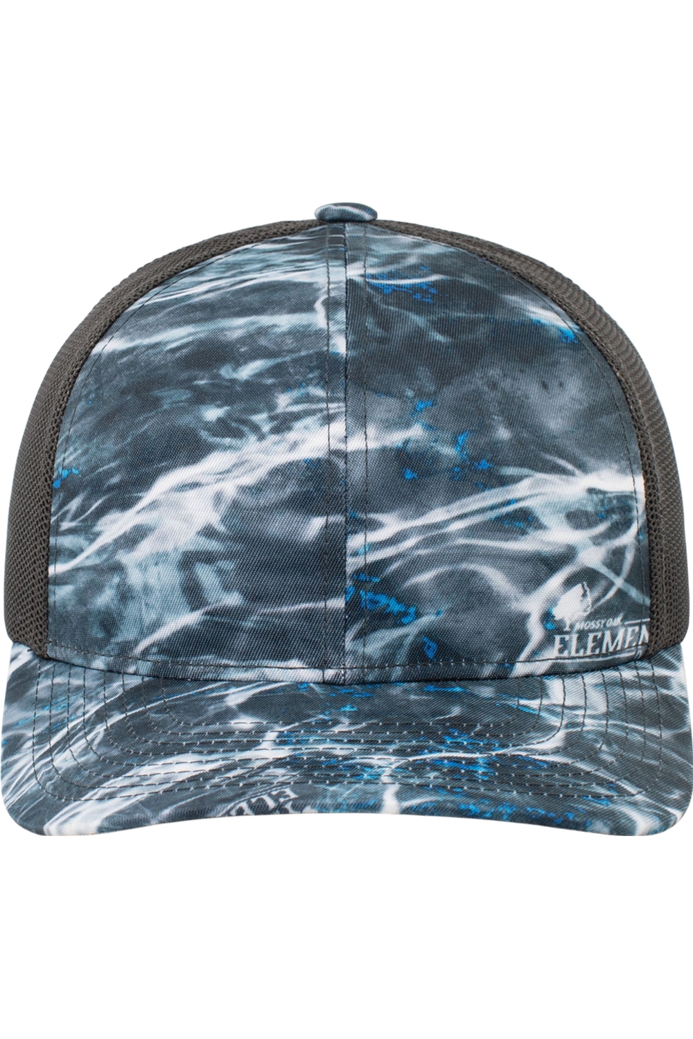 Pacific Headwear Mossy Oak Trucker Snapback in Blackfin / Lt Chr