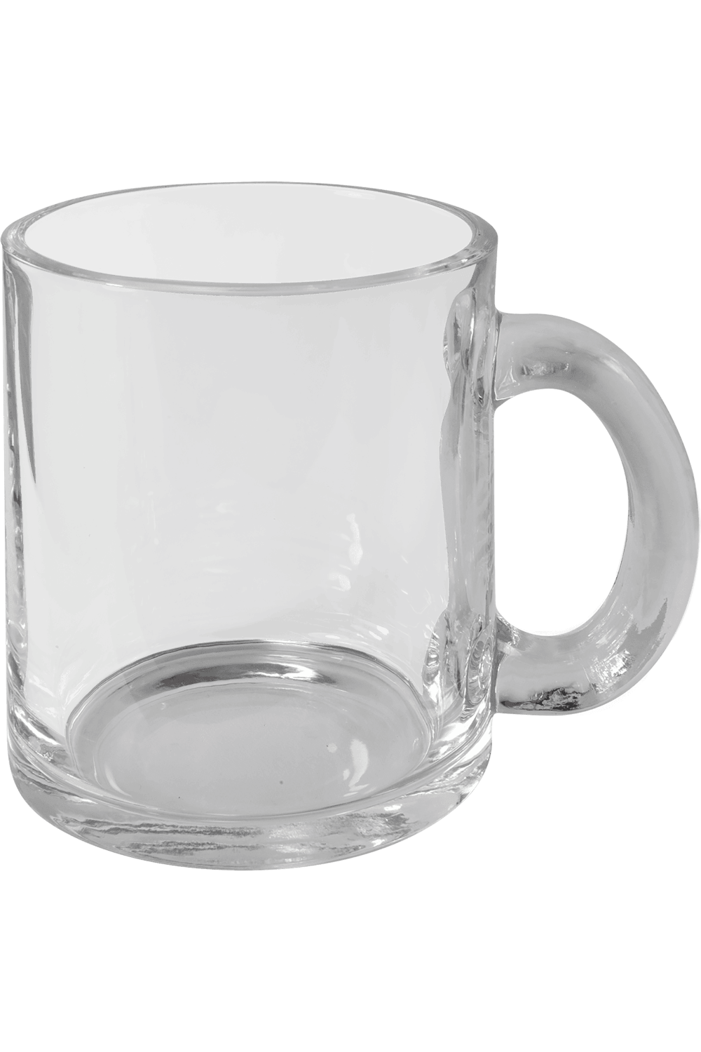 10 oz. Clear Glass Mug with Handle in Clear