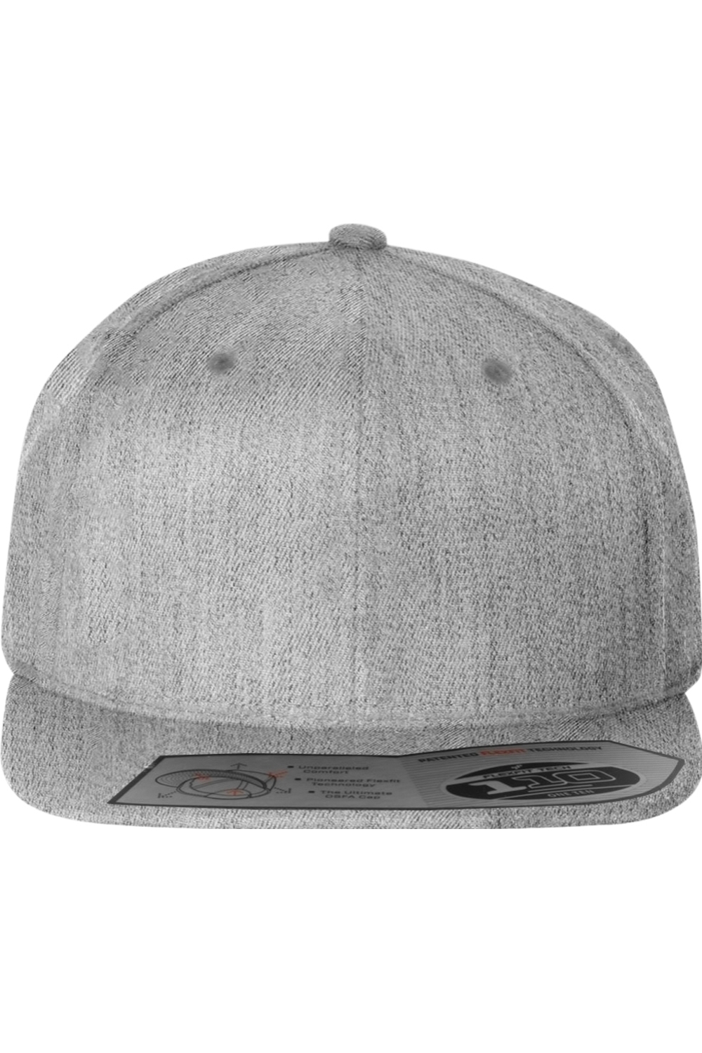 Flexfit Adult Wool Blend Snapback Cap in Heather Grey