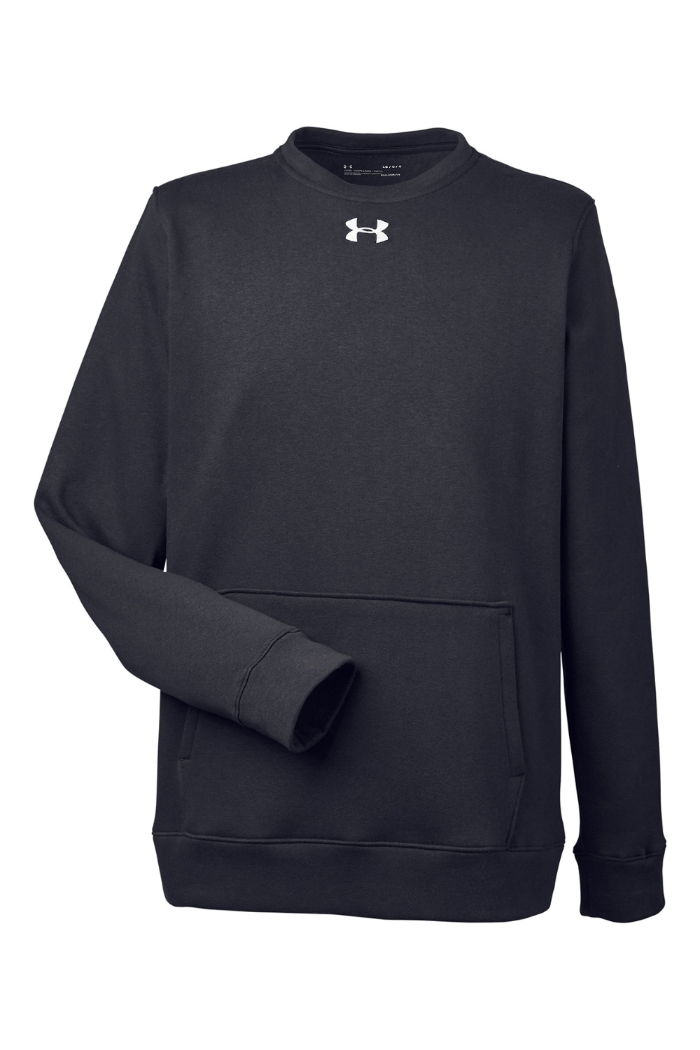 Under Armour Men's Hustle Fleece Crewneck Sweatshirt in Black