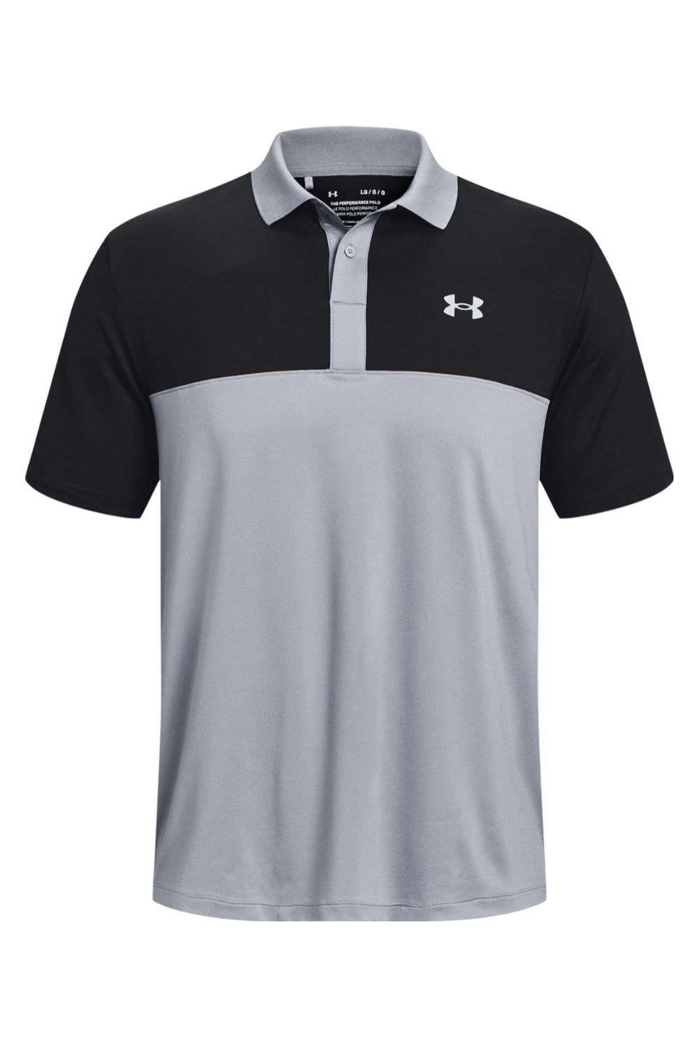 Under Armour Men's Performance 3.0 Colorblock Polo in Steel / Black