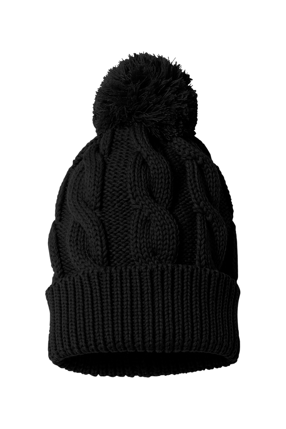 Richardson Chunk Twist Cuffed Beanie in Black
