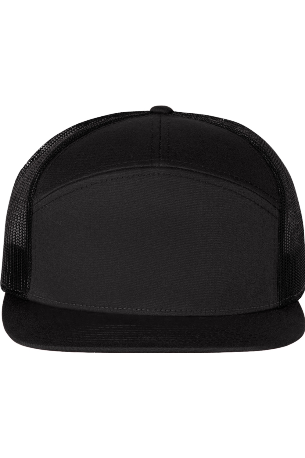 Richardson Seven-Panel Trucker Cap in Black
