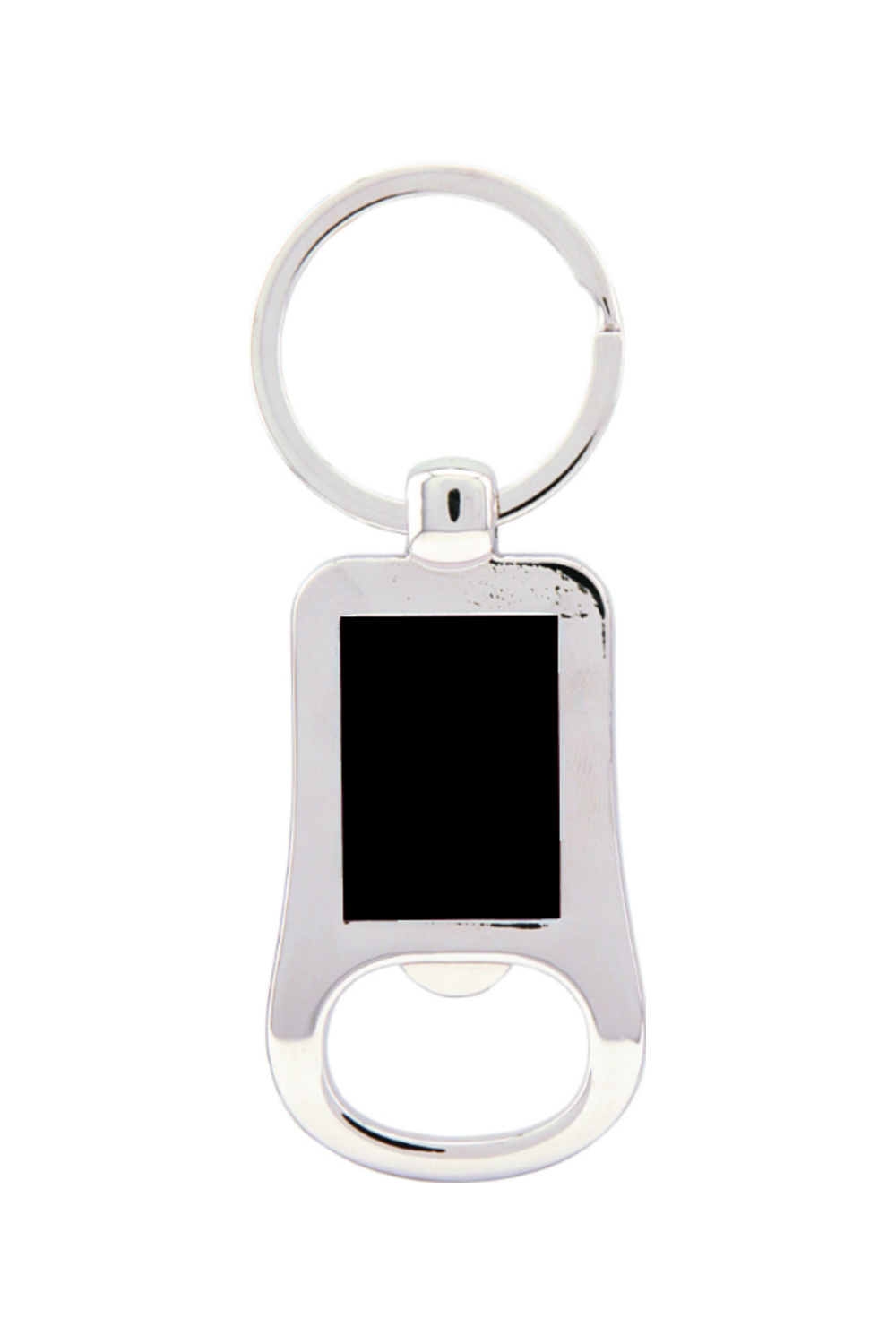 2 1/8 Bottle Opener Keychain in Black