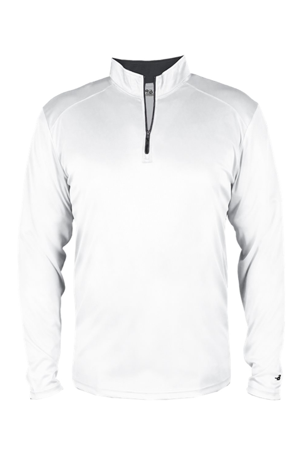 Dropship Badger - Youth B-Core Quarter-Zip Pullover in White/ Graphite