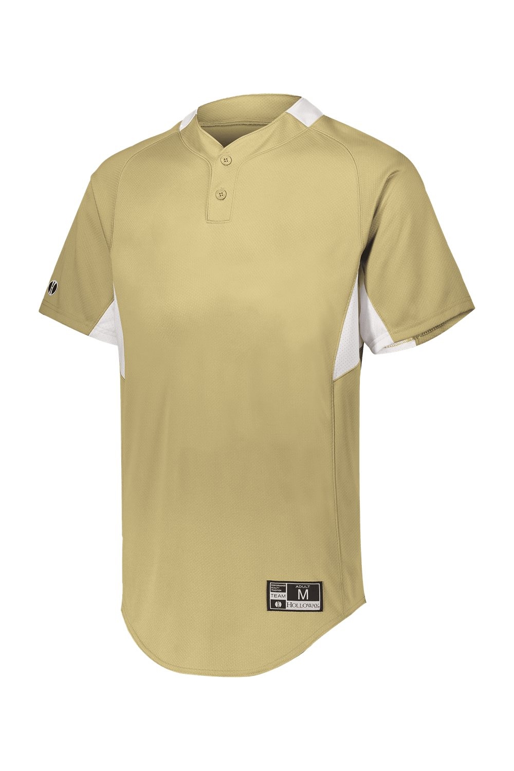 Dropship - Holloway - Game7 Two-Button Baseball Jersey in Vegas Gold/ White