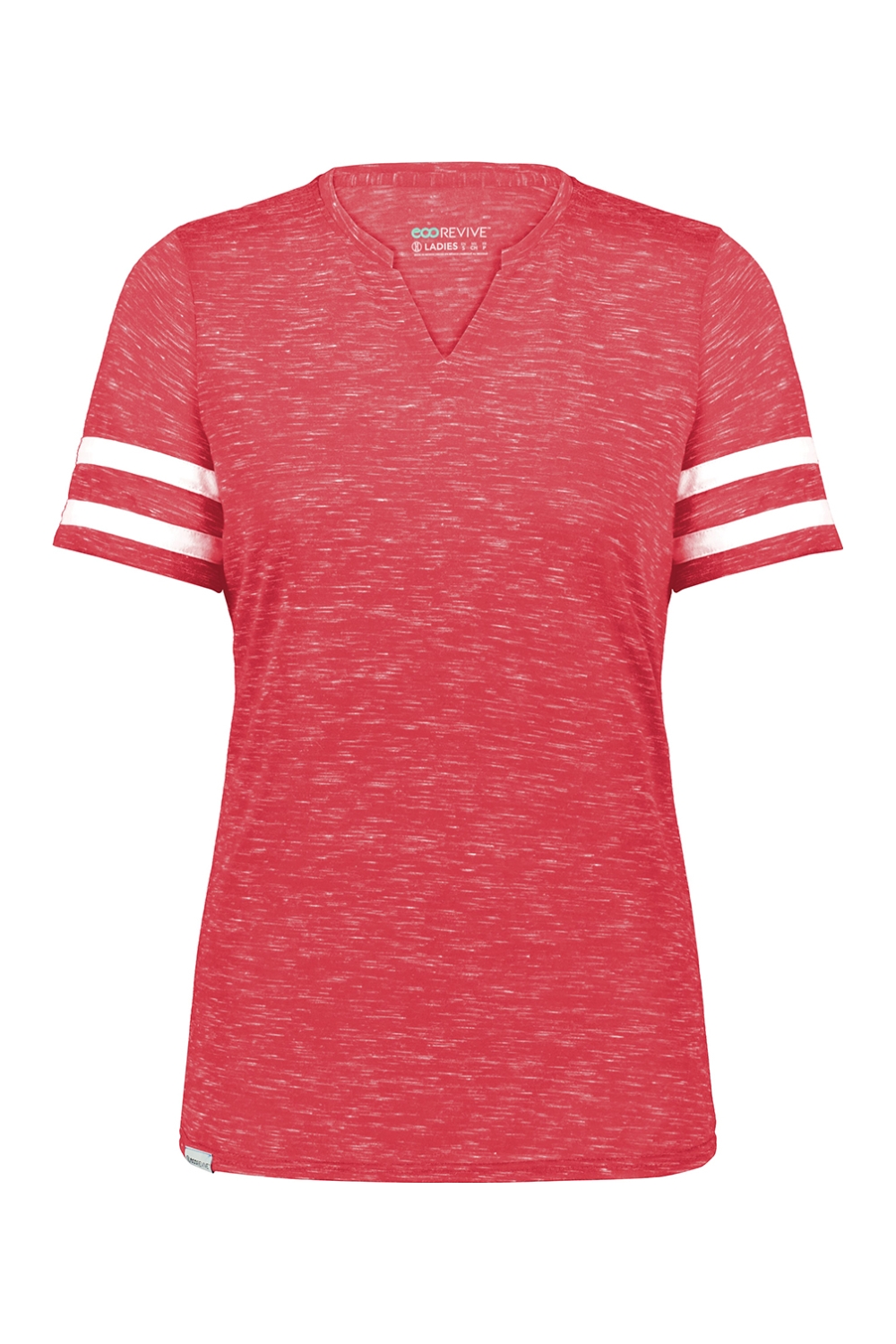Holloway Eco Revive Girls Monterey Tee in Scarlet Heather/ White