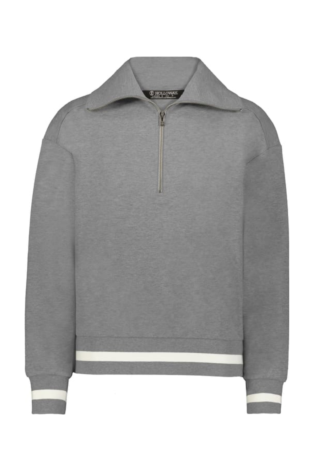 Holloway Ladies Heritage Prep Pullover in Athletic Heather/ Vanilla