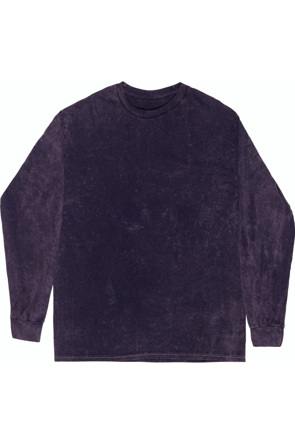Dyenomite Mineral Wash Long Sleeve T-Shirt in Aubergine