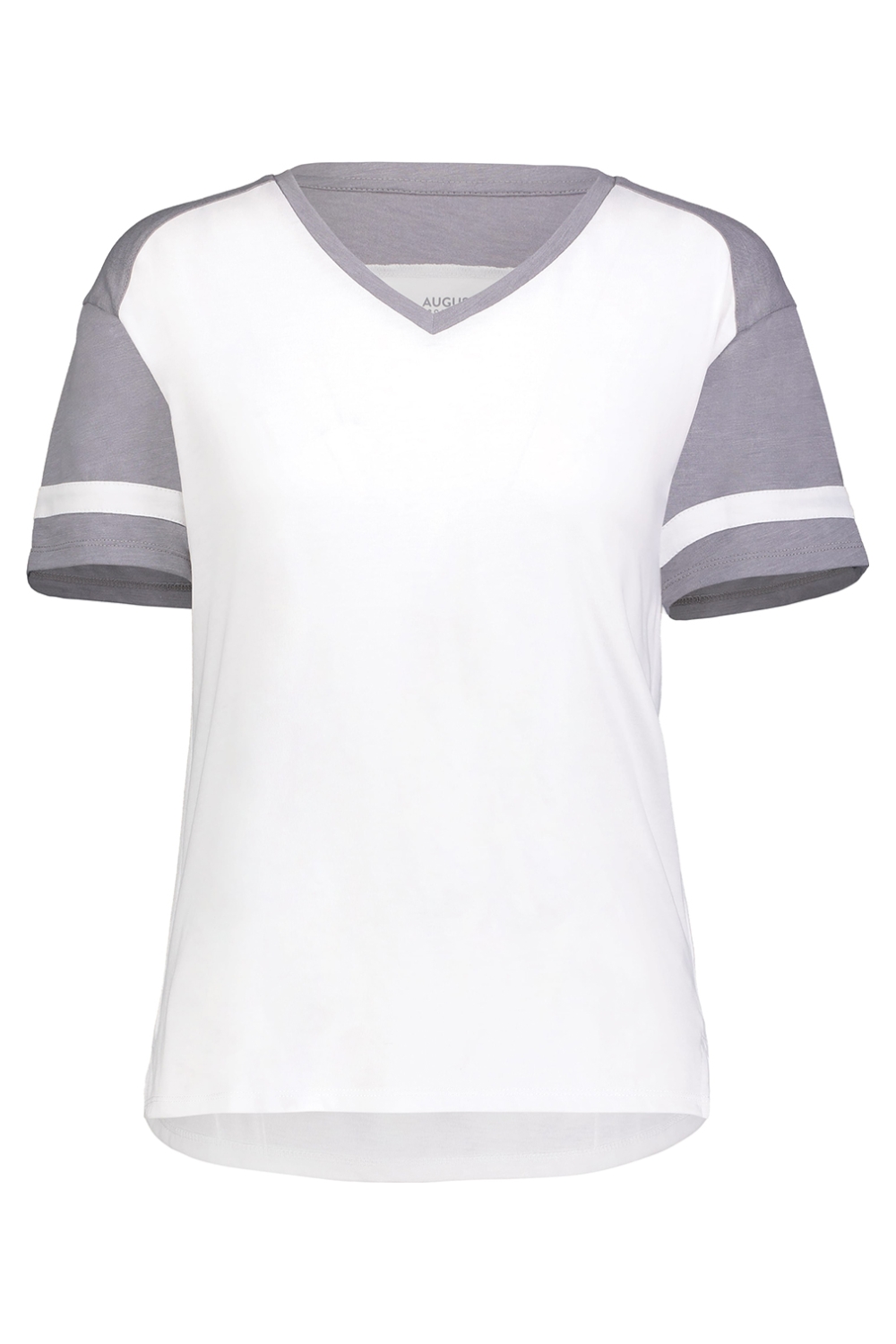 Augusta Sportswear Girls Fanatic 2.0 Tee in White/ Grey Heather