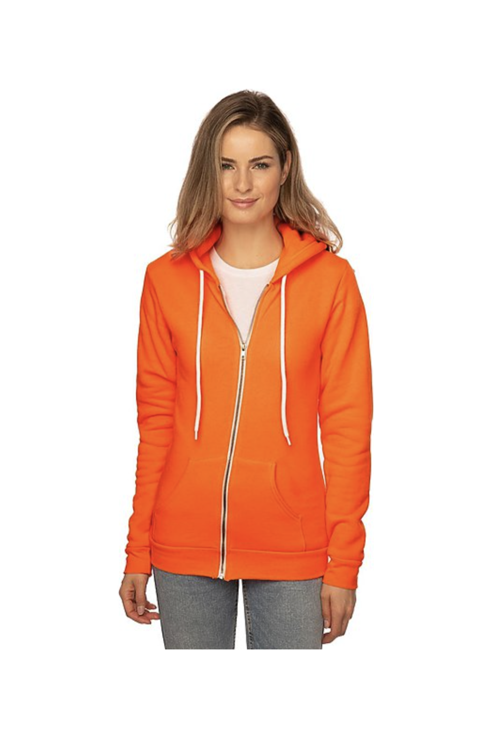 Royal Apparel Unisex Fashion Fleece Neon Zip Hoodie