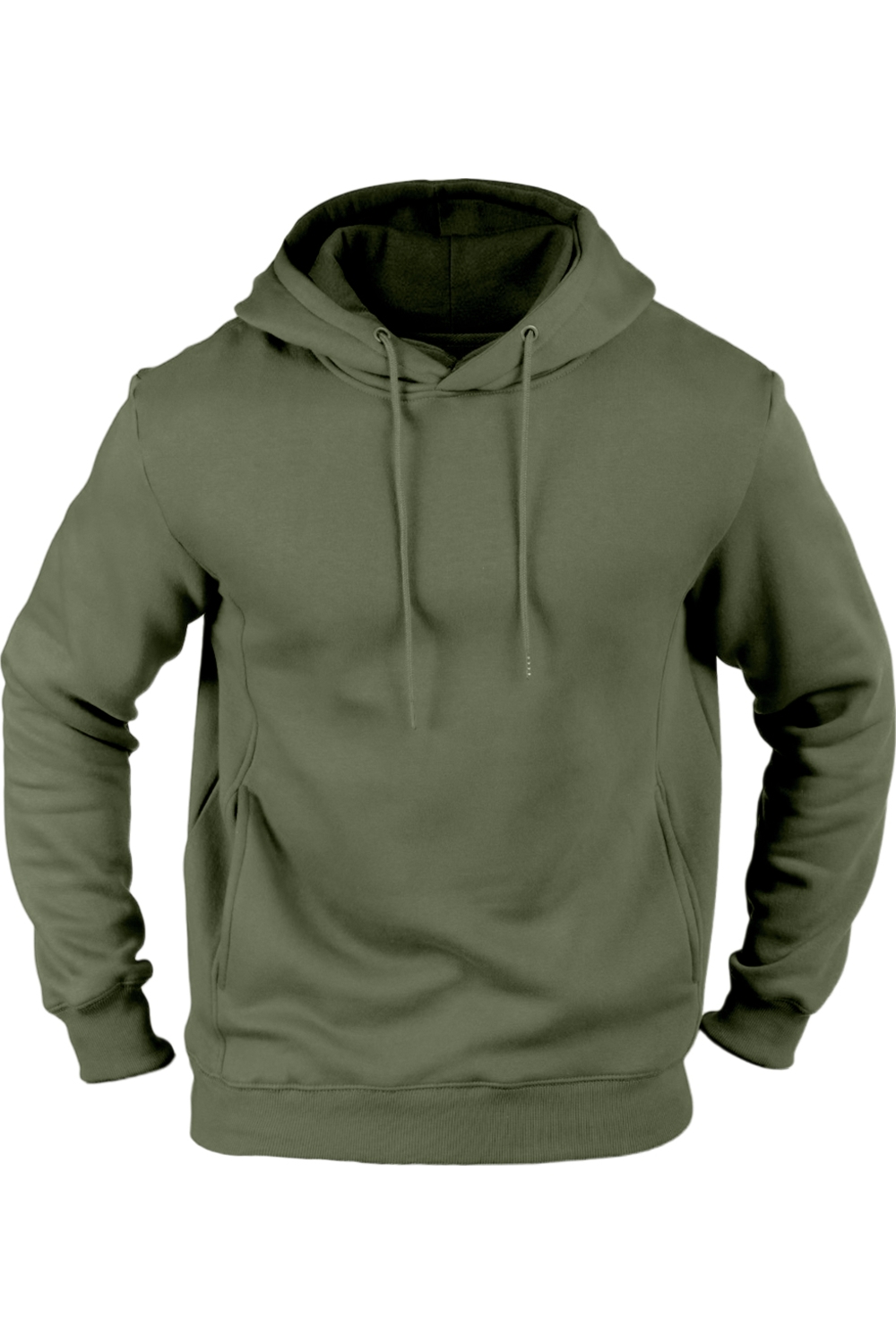 Threadfast Apparel Unisex Ultimate Fleece Pullover Hooded Sweatshirt in Army