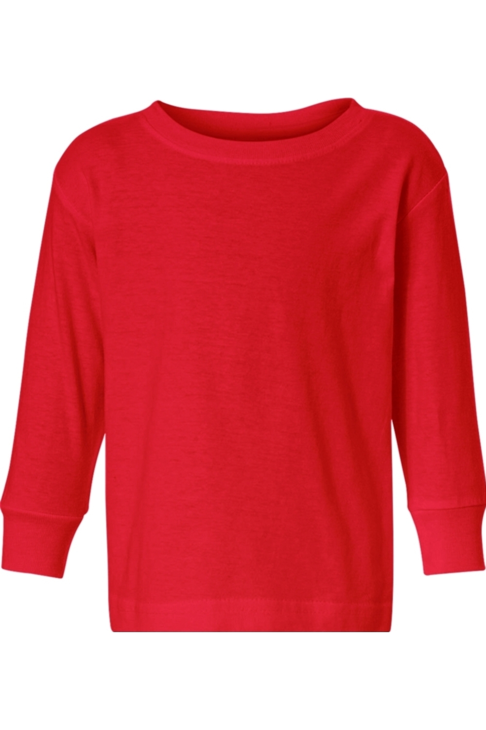 Rabbit Skins Toddler Long Sleeve Fine Jersey Tee in Red