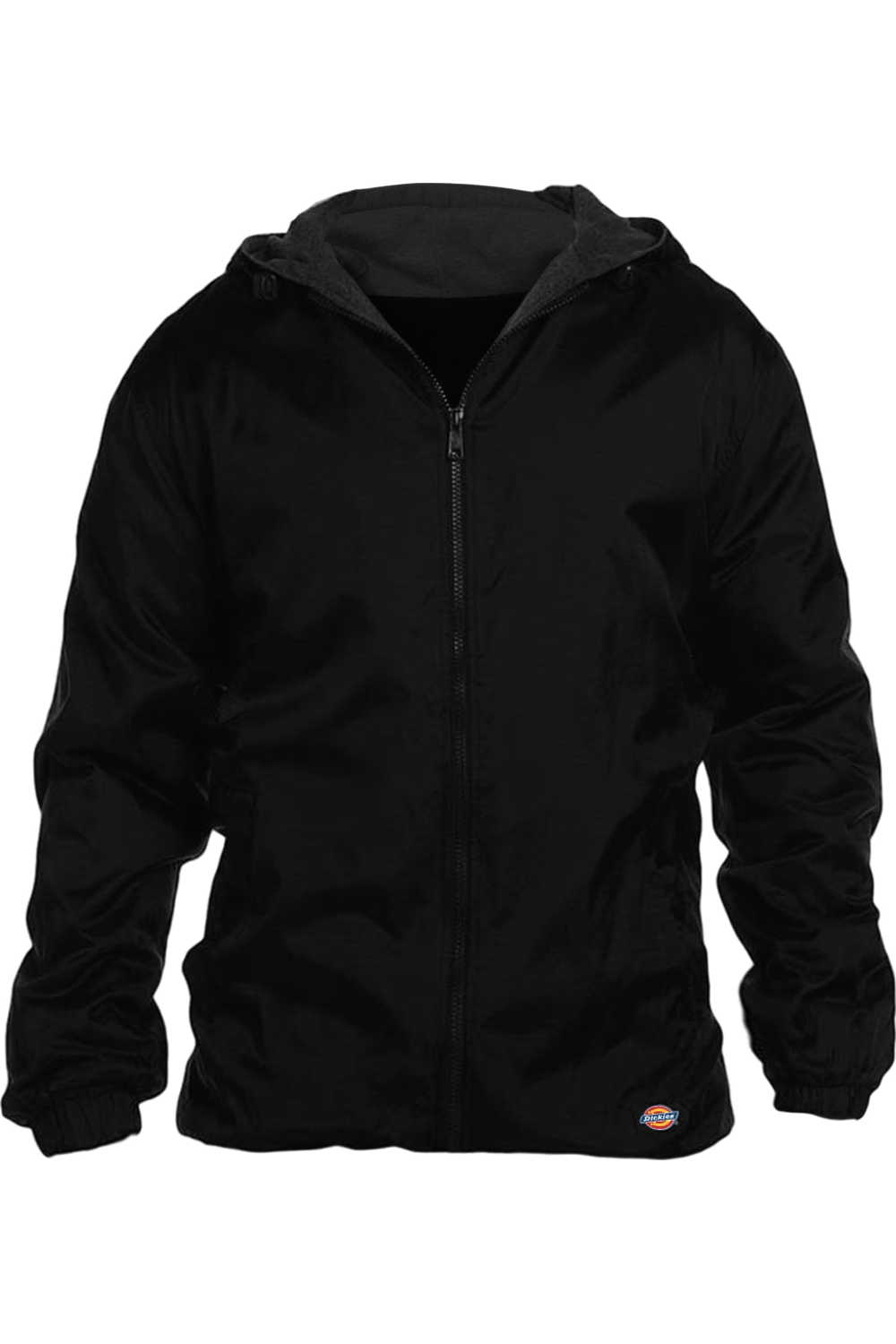 Dickies Fleece Lined Nylon Hooded Jacket in Black