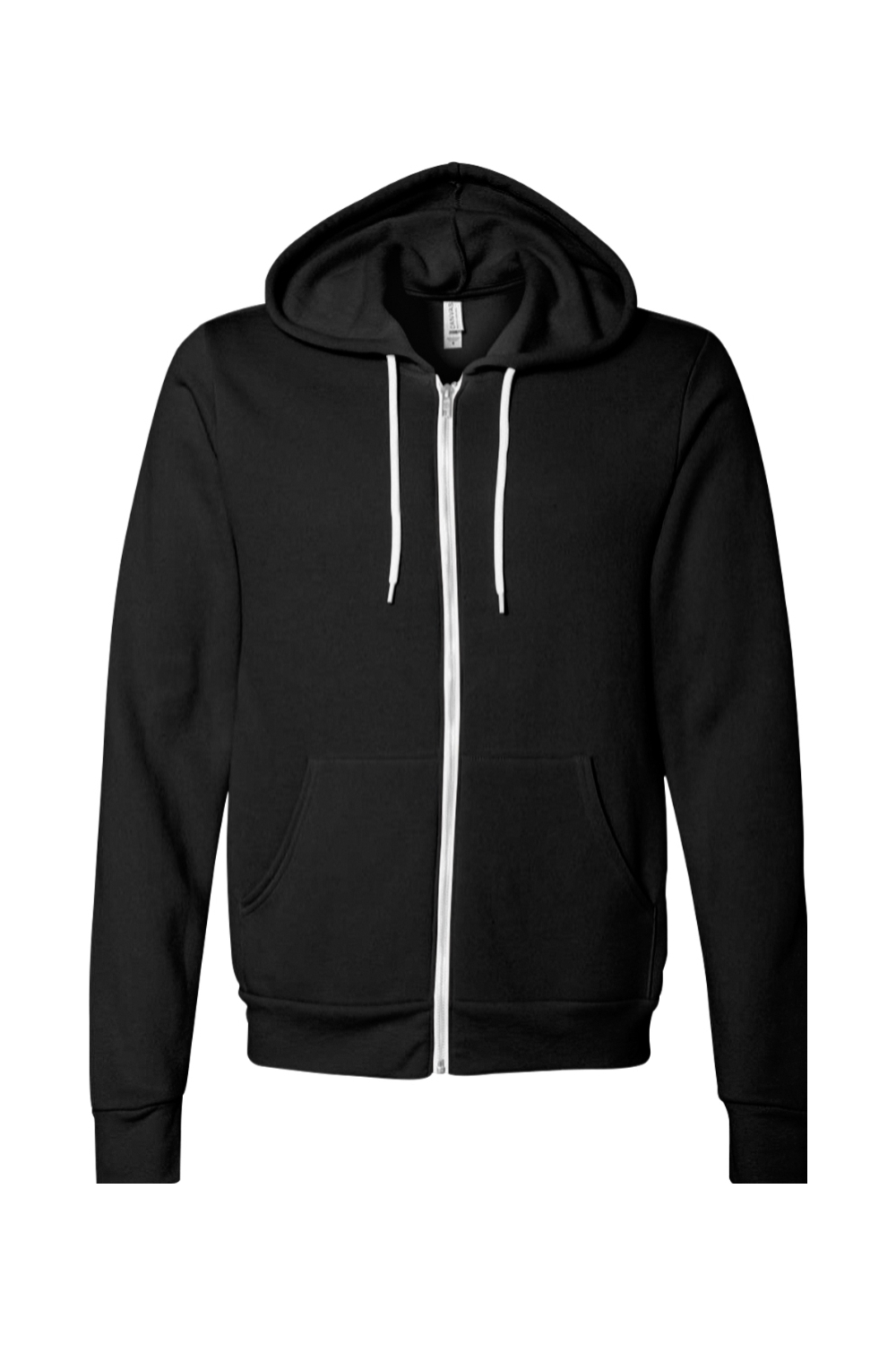 Bella + Canvas Sponge Fleece Full-Zip Hoodie in Black