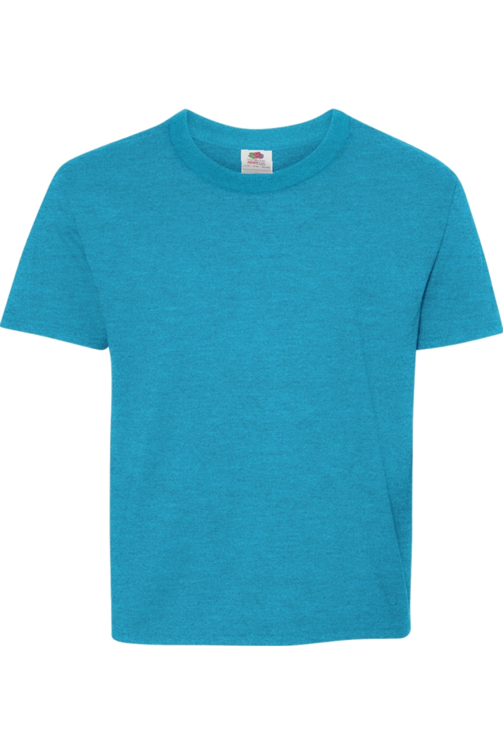 Fruit of the Loom HD Cotton Youth Short Sleeve T-Shirt in Turquoise Heather
