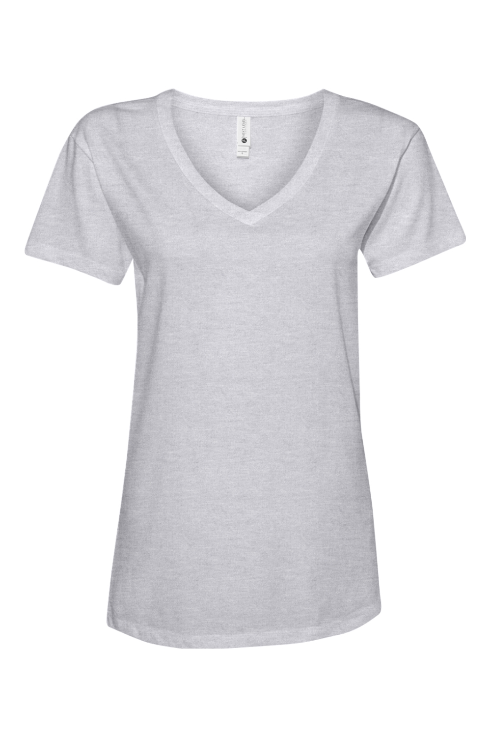 Next Level Women’s Relaxed V-neck Tee in Heather Grey