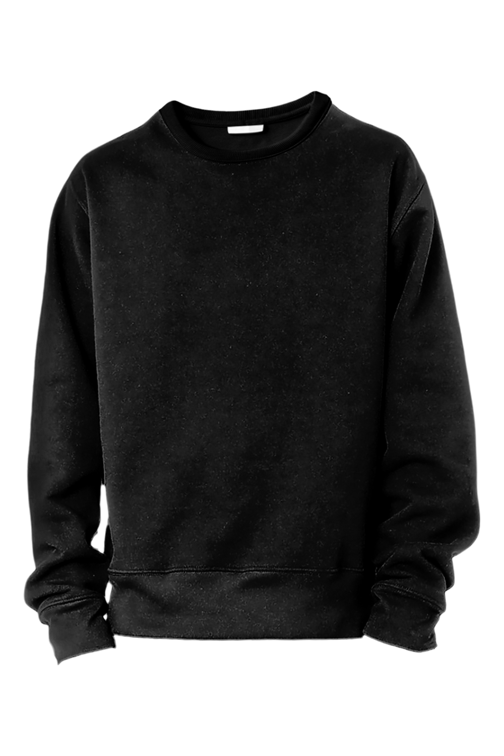Dropship Bayside USA-Made Super Heavy Oversized Crewneck Sweatshirt in Black