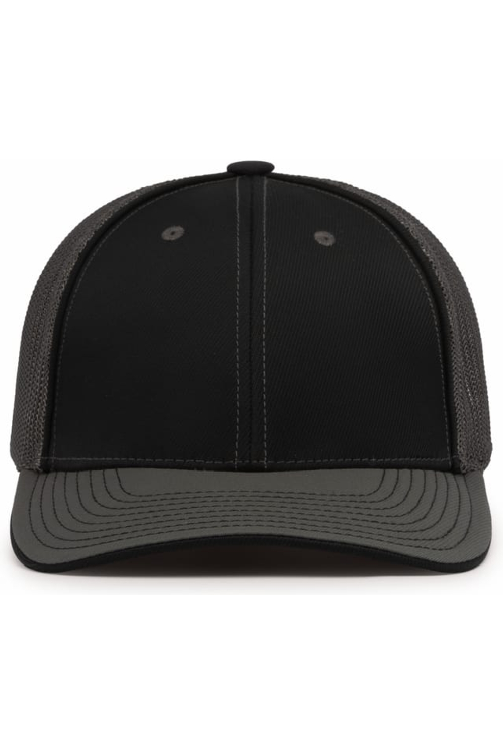 Pacific Headwear Trucker Flexfit Cap in Black/ Graphite/ Graphite