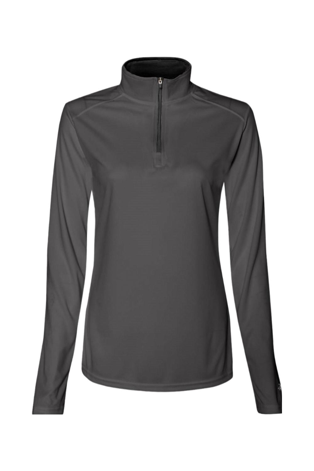 Badger Women’s B-Core Quarter-Zip Pullover (410300) in Graphite/ Black