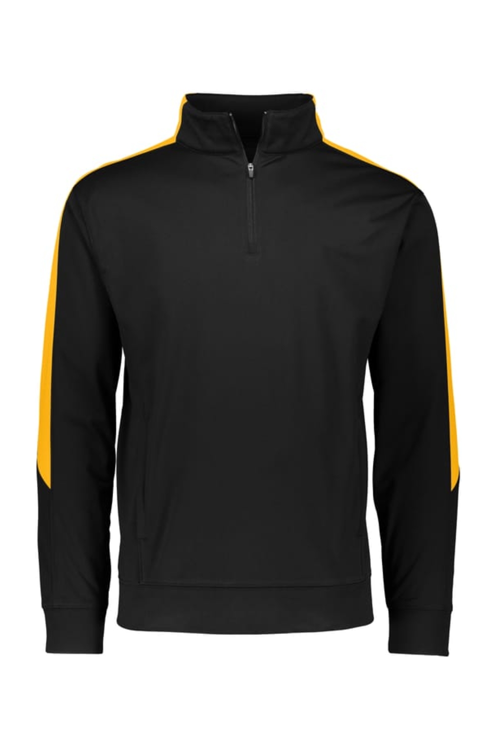 Augusta Sportswear Men's Medalitst 2.0 Quarter-Zip Pullover in Black/ Gold