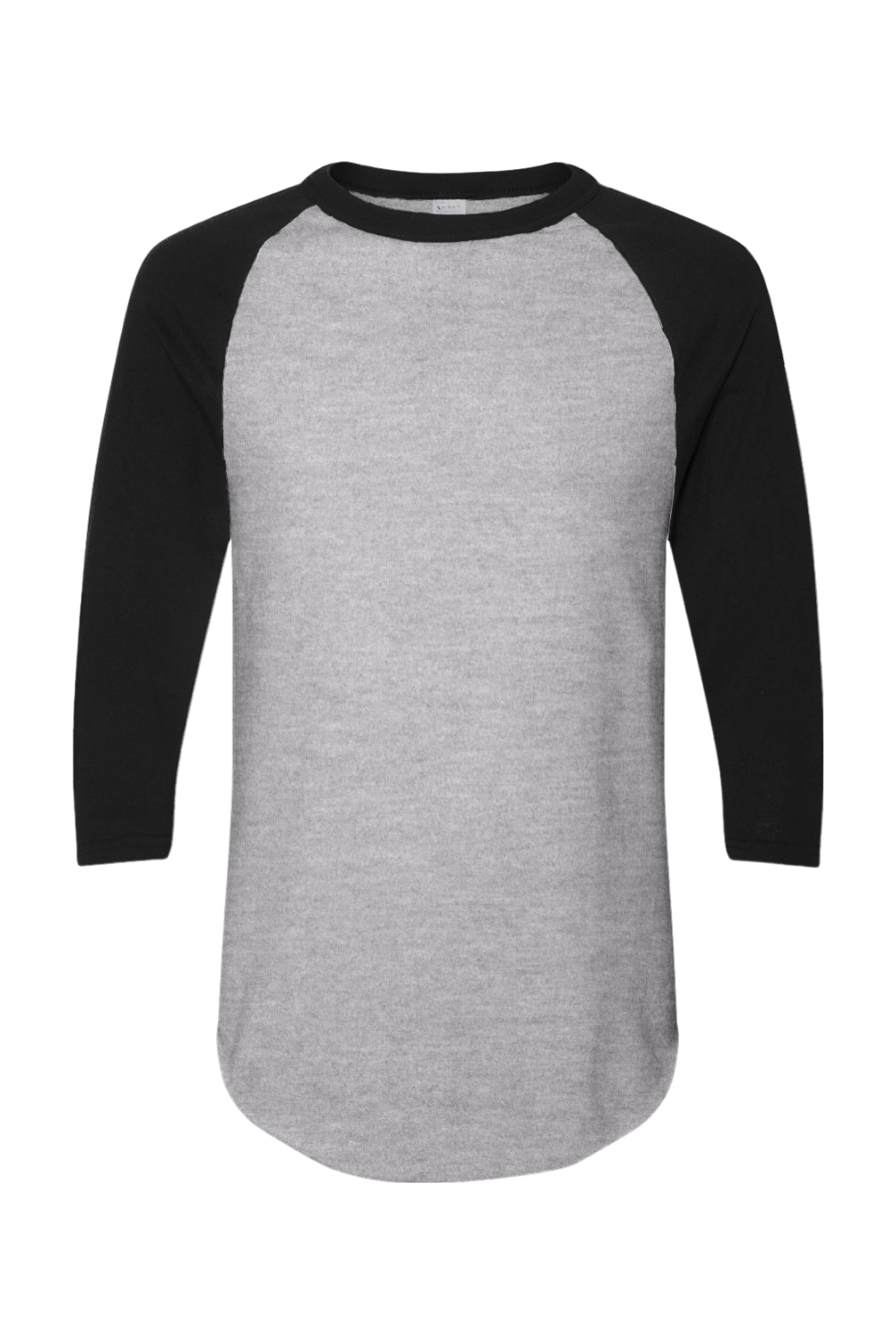 Augusta Sportswear Youth Three-Quarter Sleeve Baseball Jersey in Athletic Heather/ Black