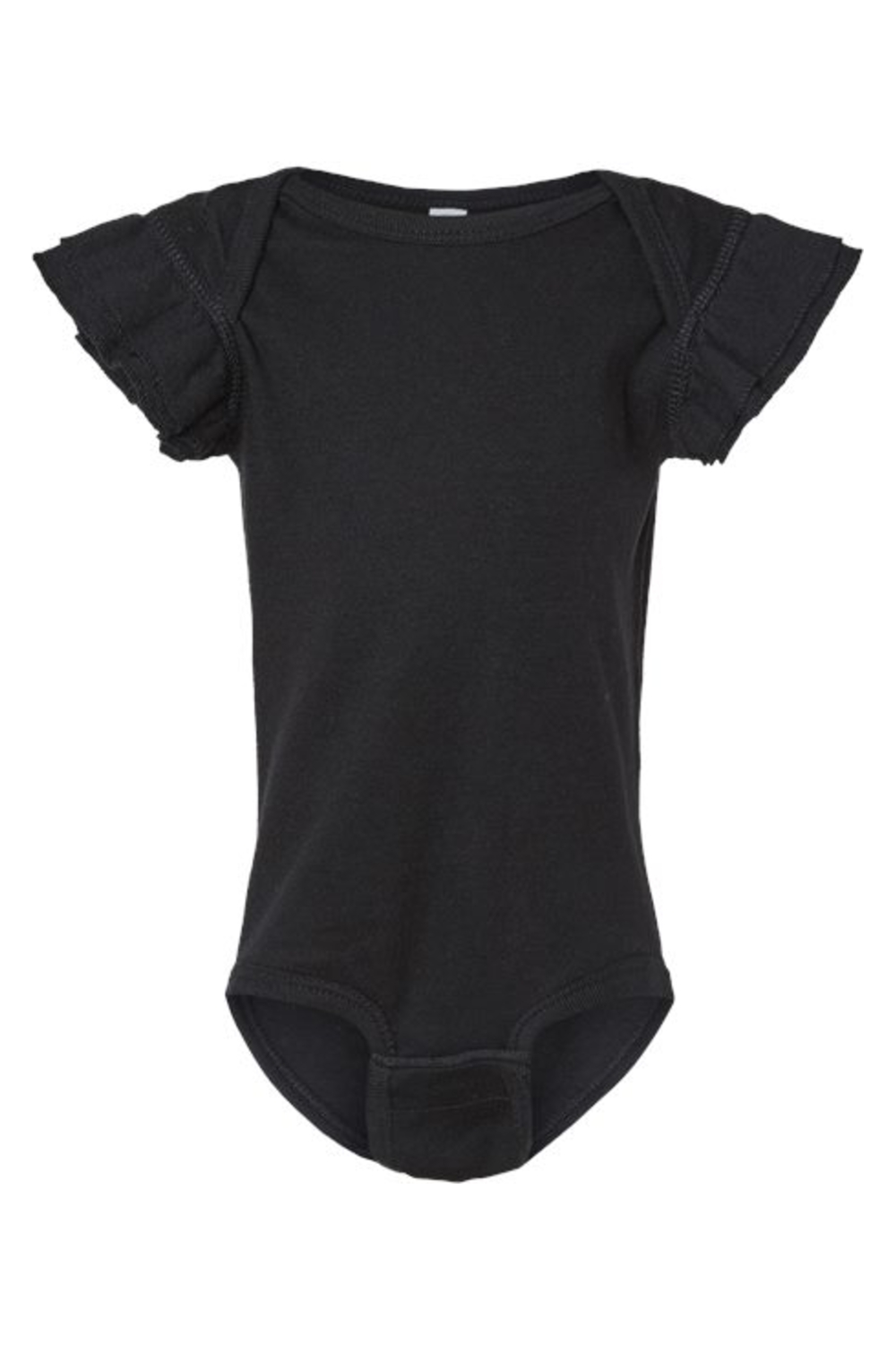 Rabbit Skins Infant Flutter Sleeve Baby Rib Bodysuit