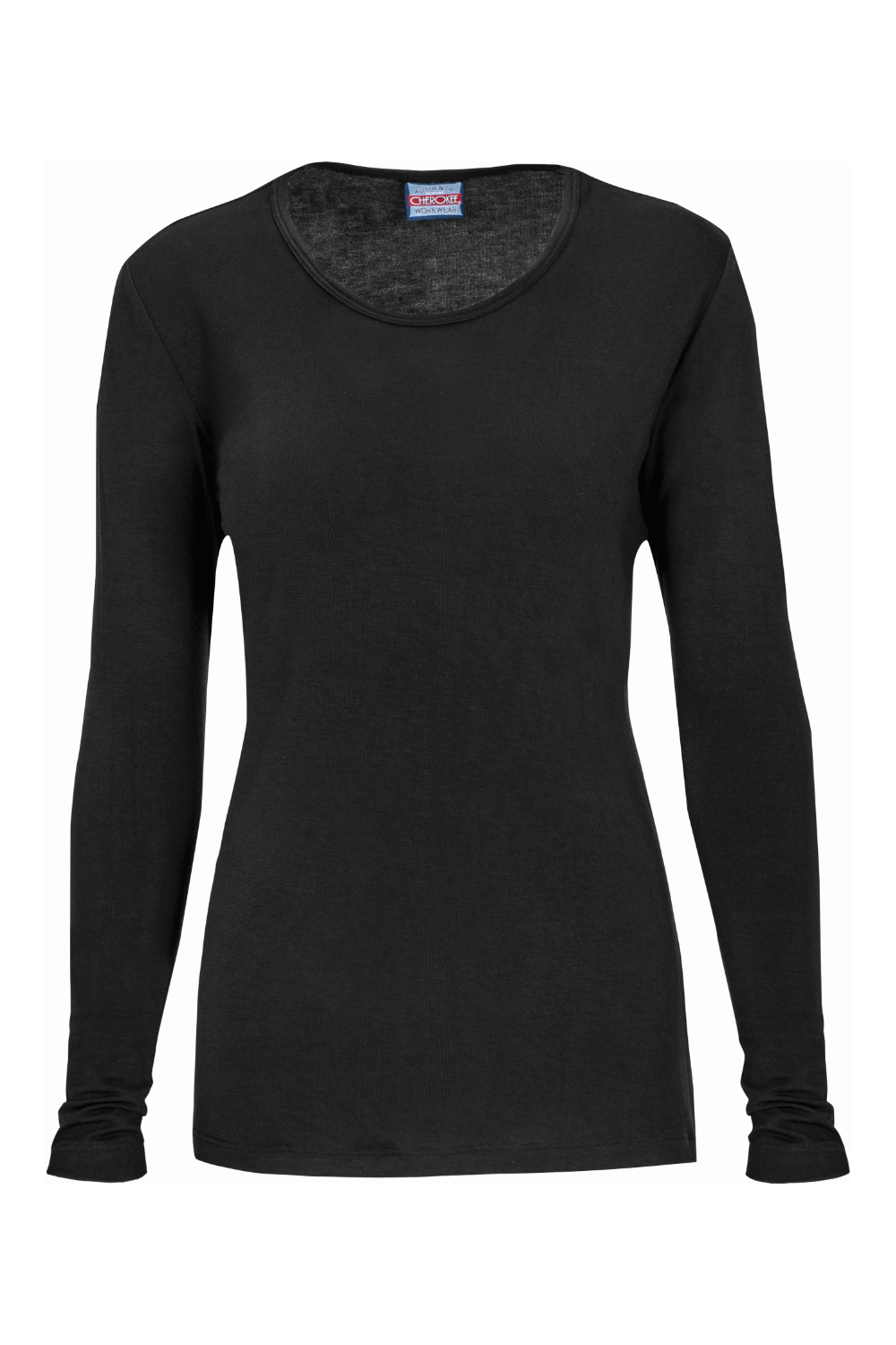 Cherokee Women's Long Sleeve Underscrub Tee in Black