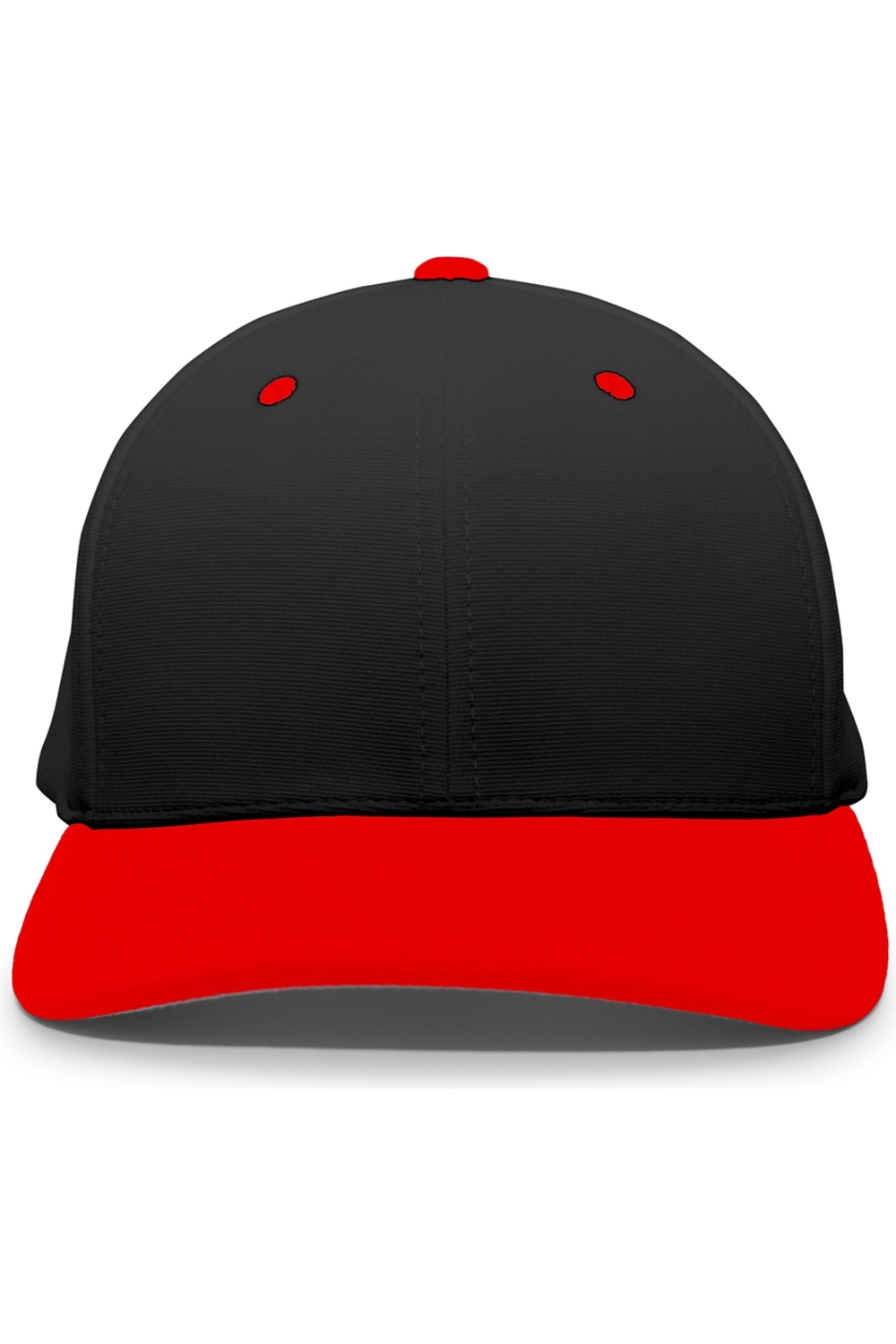 Pacific Headwear M2 Performance PacFlex Cap in Black/ Red
