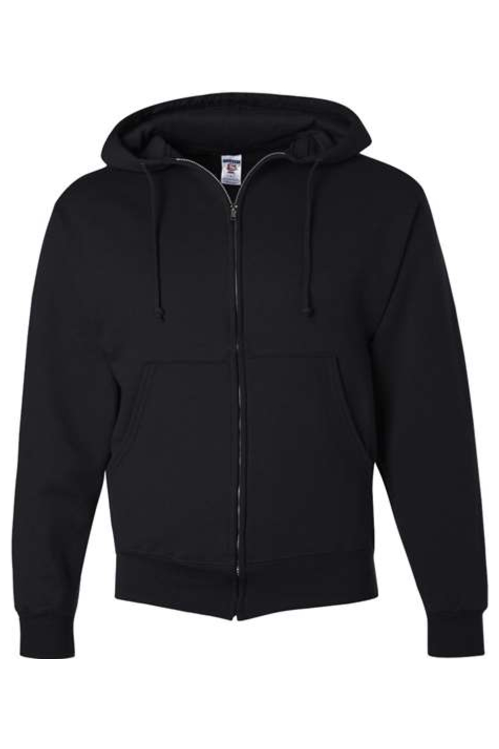 Jerzees Super Sweats NuBlend Full-Zip Hooded Sweatshirt in Black