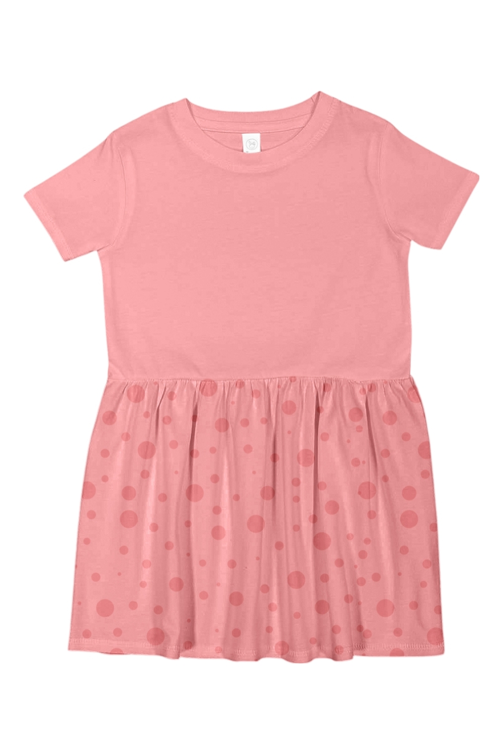 Rabbit Skins Toddler Fine Jersey Dress in Mauvelous/ Mauvelous Spot
