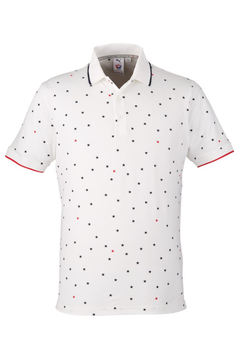 Puma Golf Men's Volition Skylight Polo in Brt White / Nvy Blz