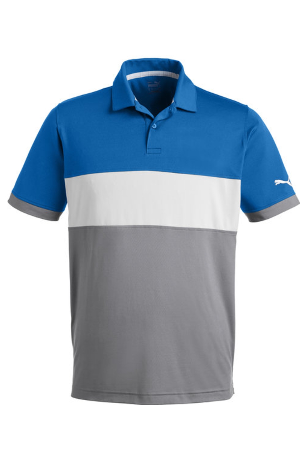 Puma Golf Men's Cloudspun Highway Polo in Brt Coblt / Hg Rs
