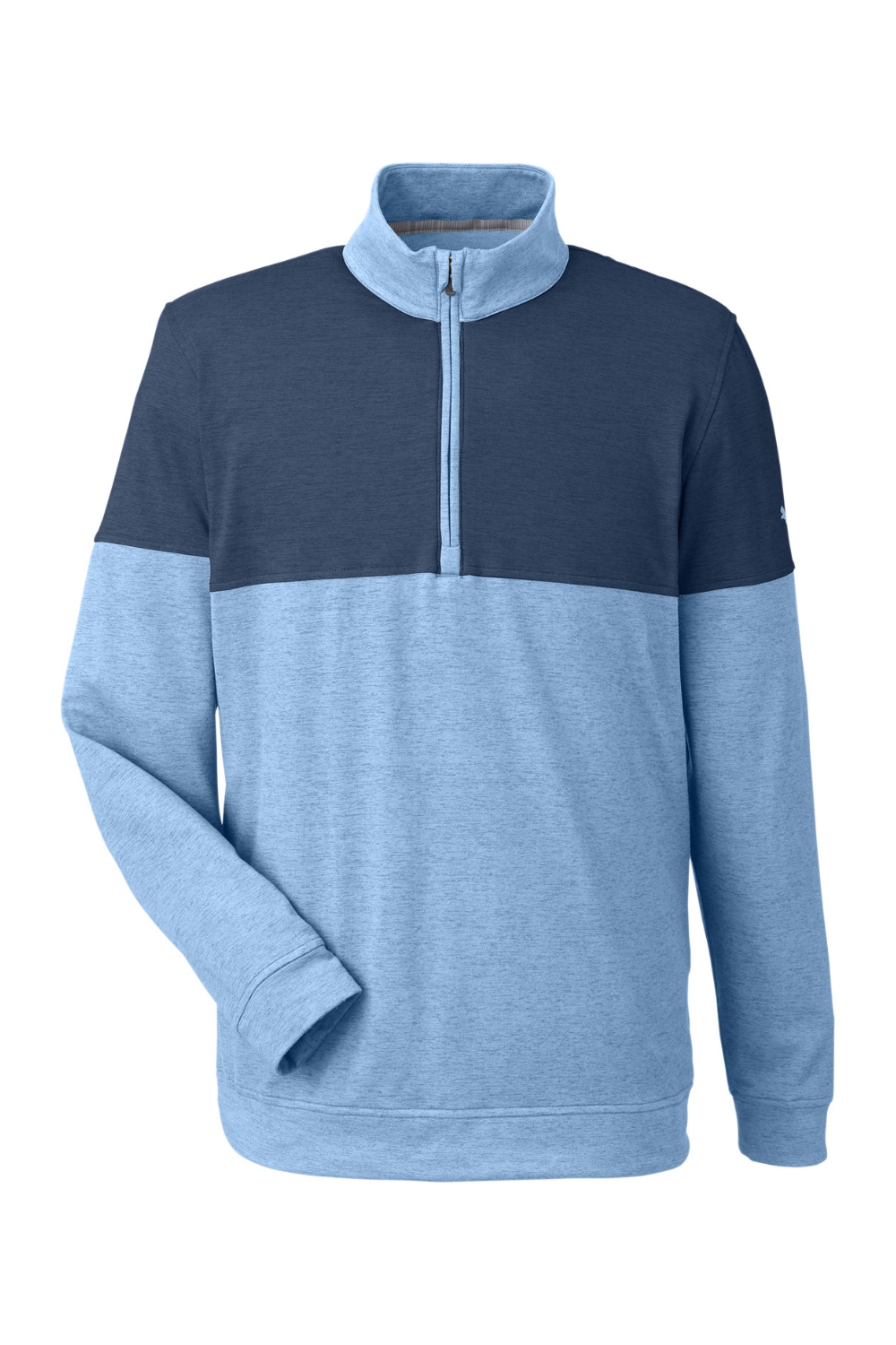 Puma Golf Men's Cloudspun Warm Up Quarter-Zip in Blue Bell/ Dk Dnm