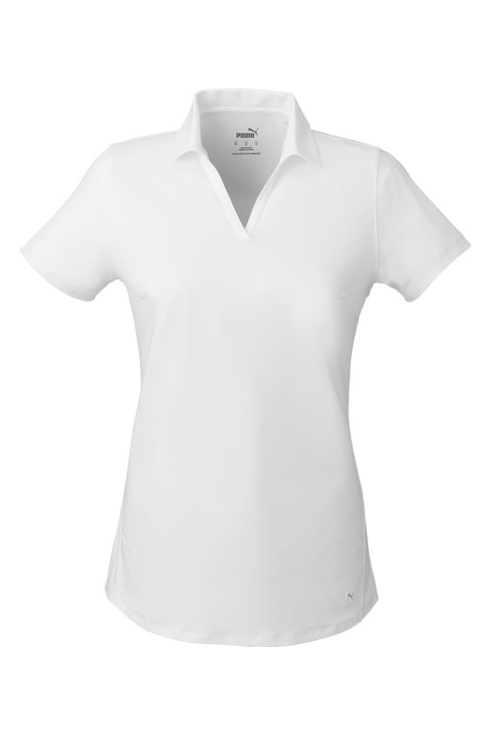 Puma Golf Ladies' Cloudspun Free V-Neck Polo in Bright White