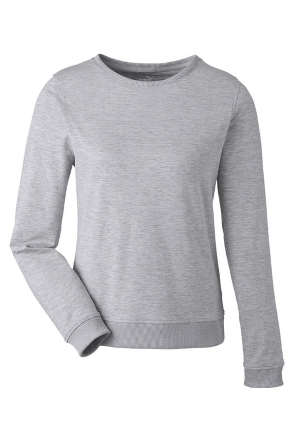 Puma Golf Women's Cloudspun Crewneck Sweatshirt in Light Grey Heather