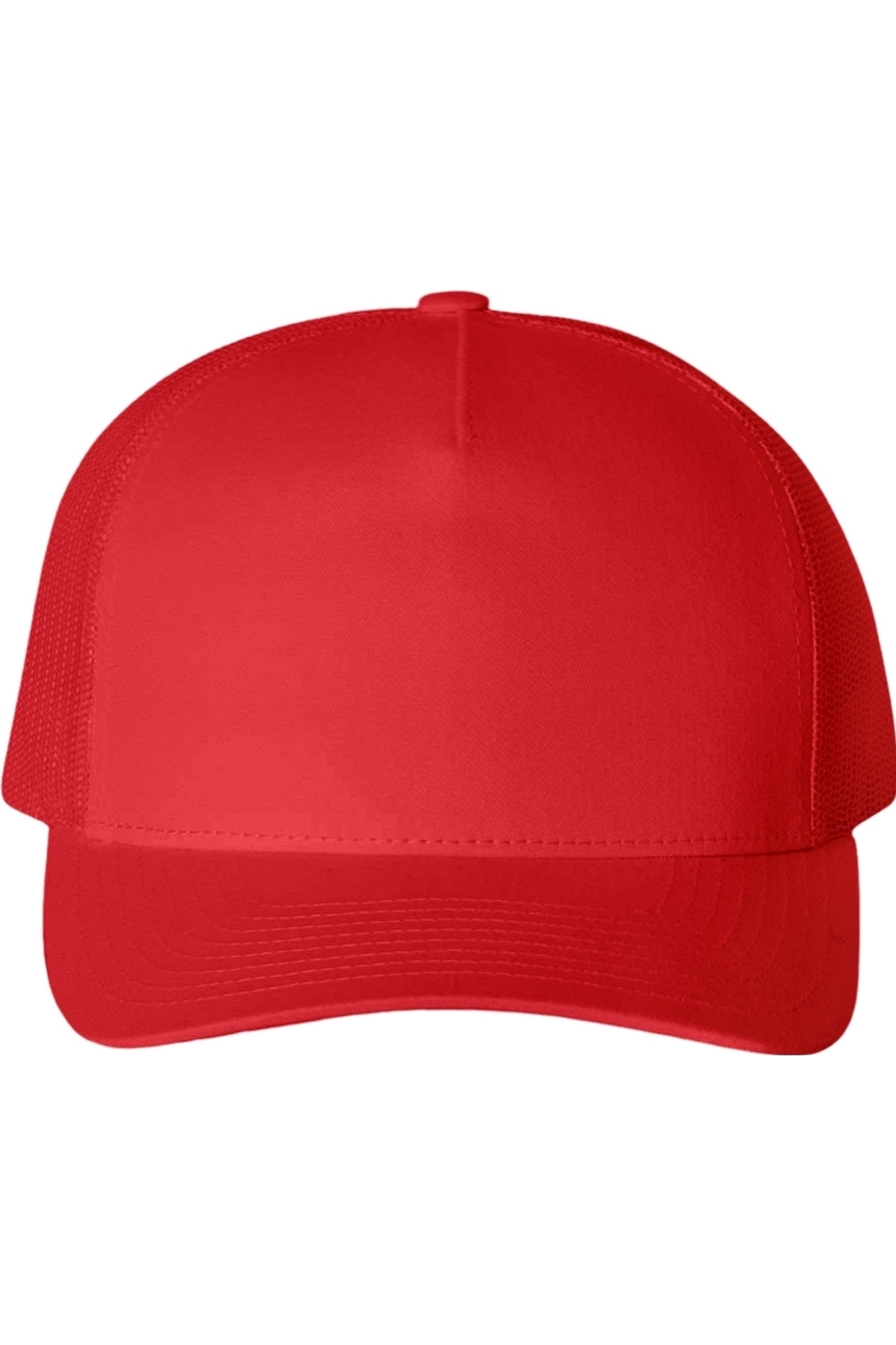 YP Classics Five-Panel Retro Trucker Cap in Red