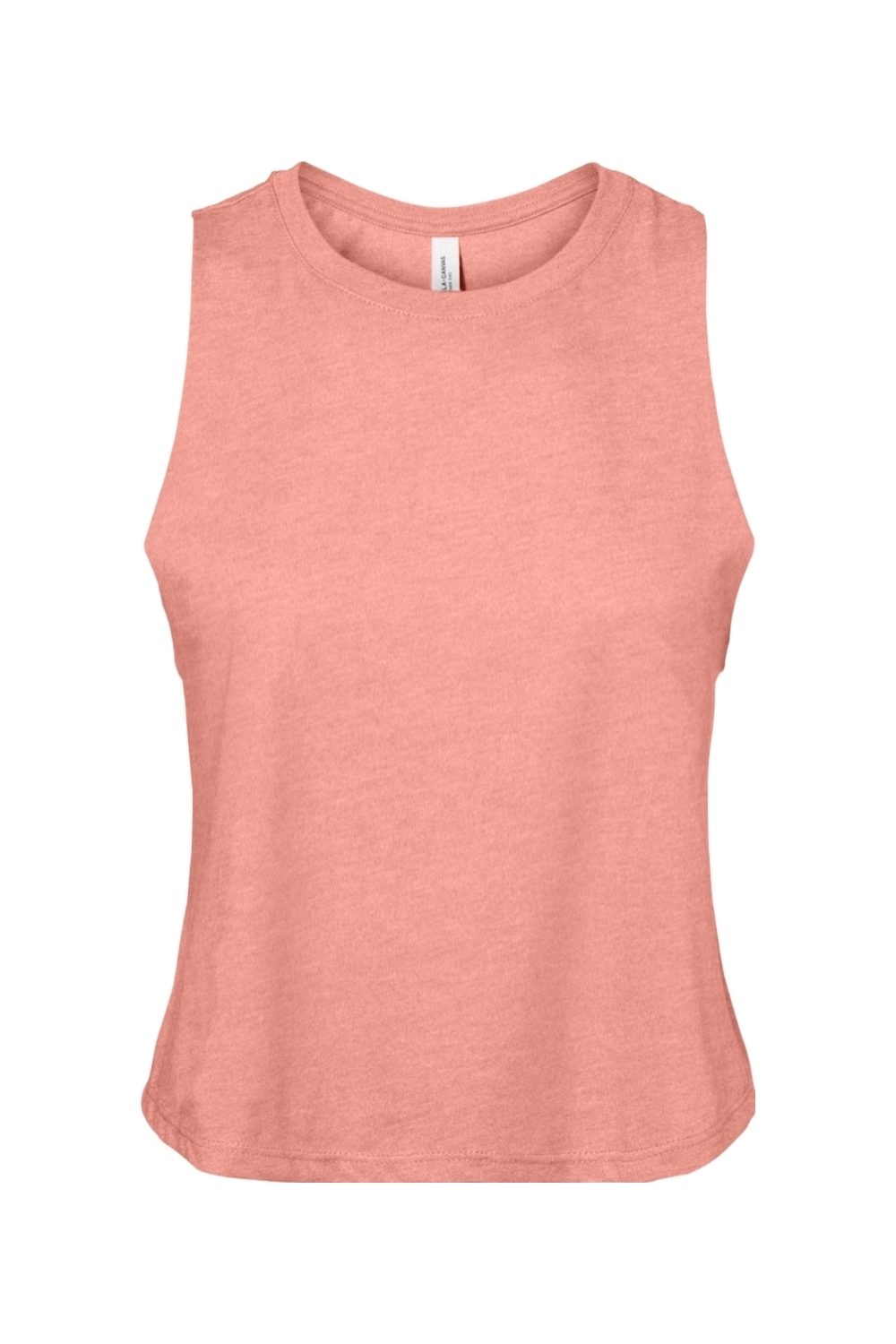 Bella + Canvas Women's Racerback Cropped Tank (BC6682) in Heather Sunset