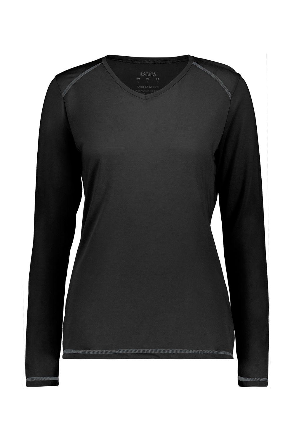 Augusta Sportswear Ladies Super Soft-Spun Poly Long Sleeve Tee in Black