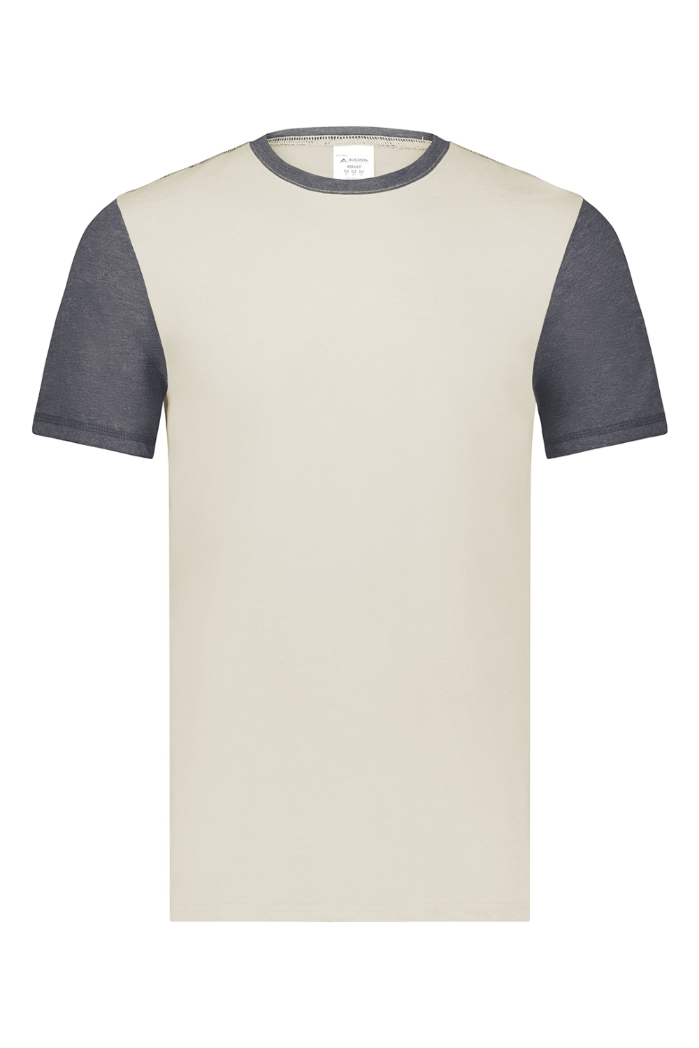 Augusta Sportswear Youth Gameday Vintage Ringer Tee in Birch/ Carbon Heather