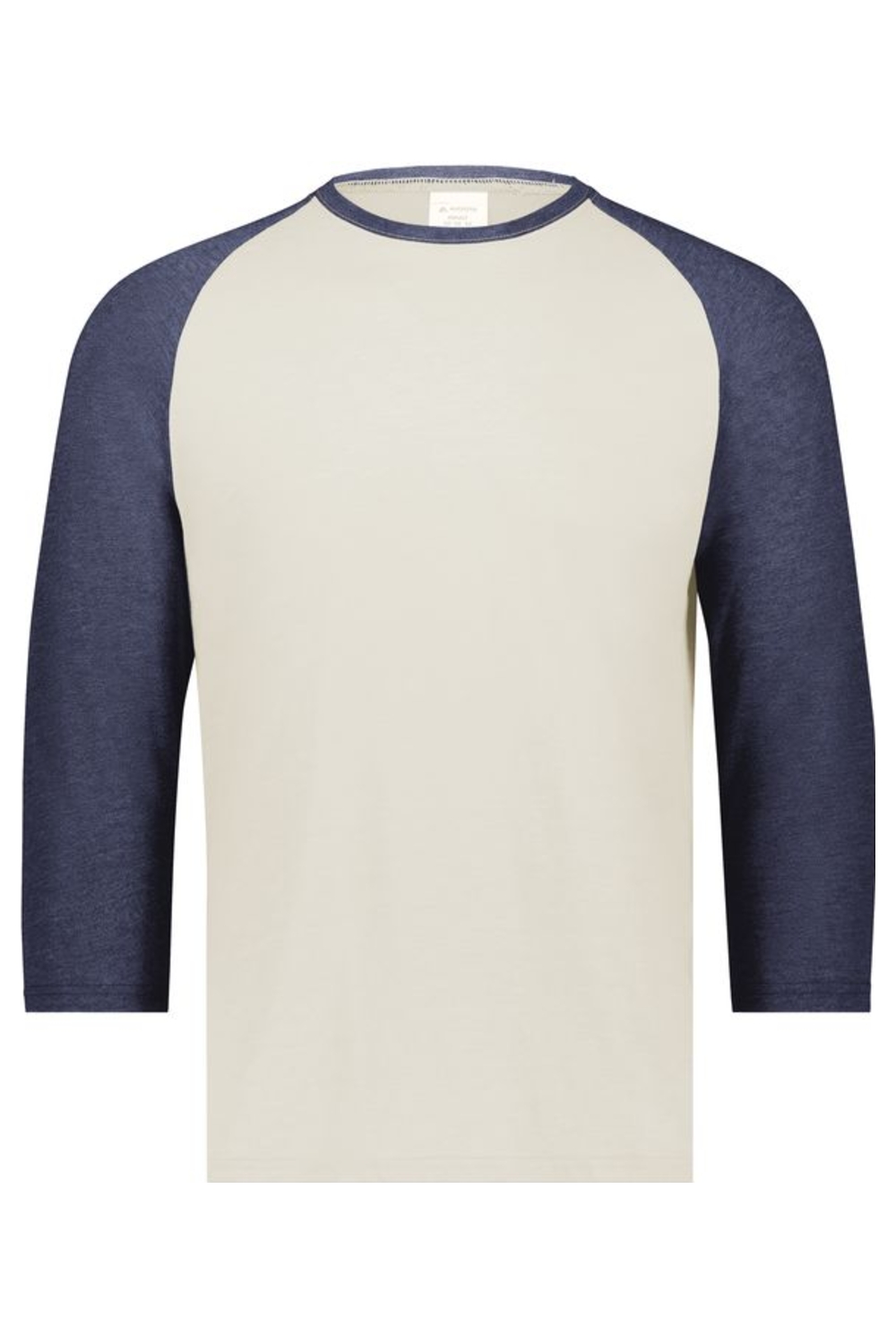 Augusta Sportswear Gameday Vintage 3/4 Te in Birch/ Navy Heather