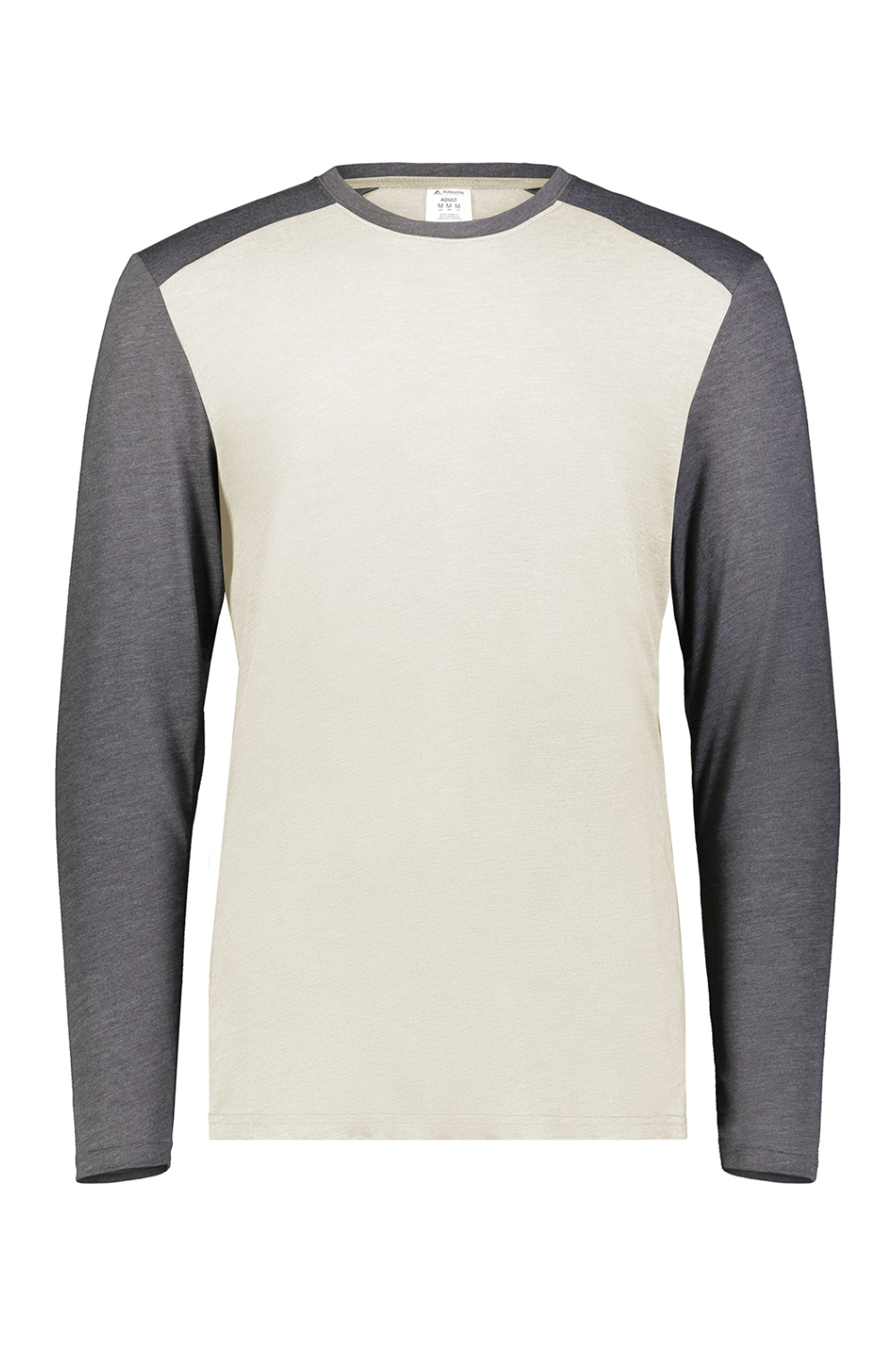 Augusta Sportswear Gameday Vintage Long Sleeve Tee in Birch/ Carbon Heather