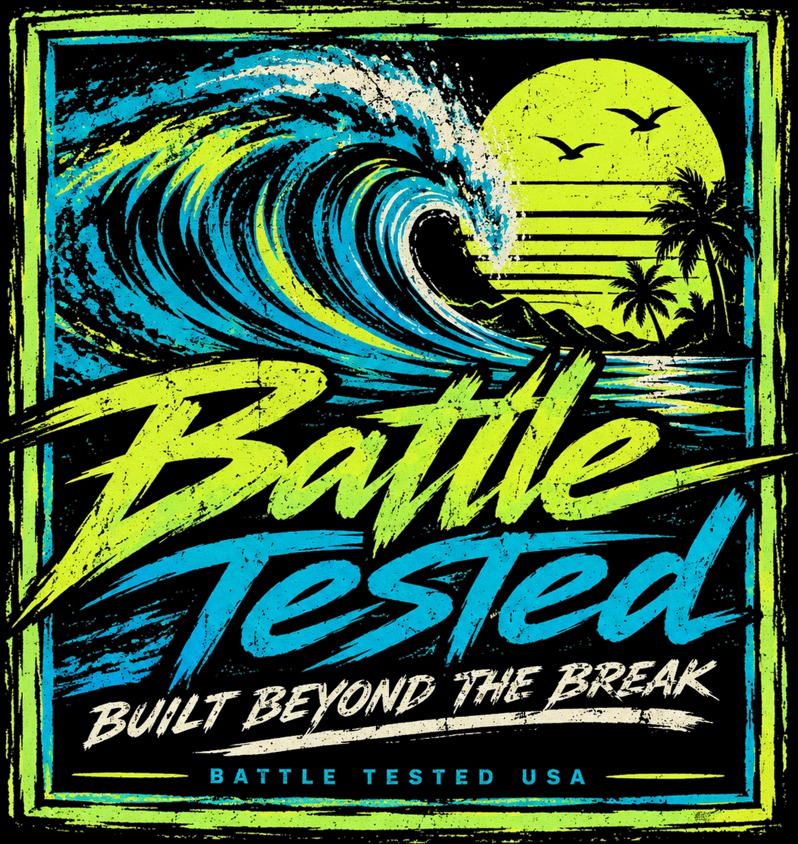 Beyond the Break retro surf artwork