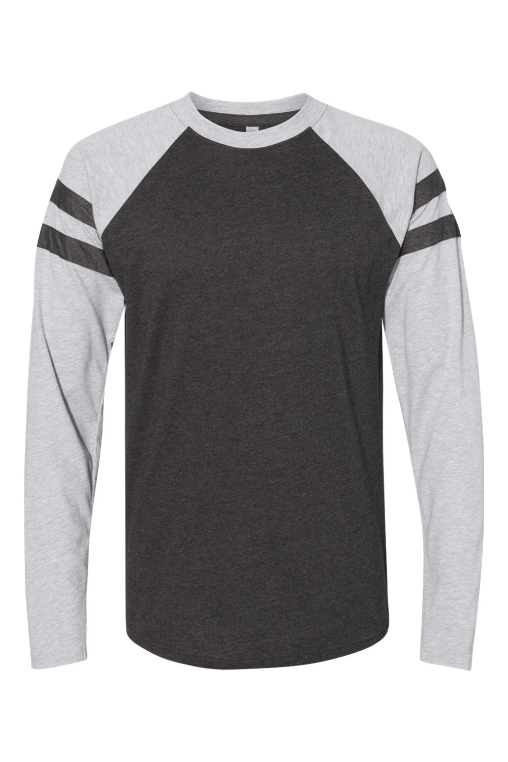 LAT - Fine Jersey Mash Up Long Sleeve Tee in Vintage Smoke/ Vintage Heather