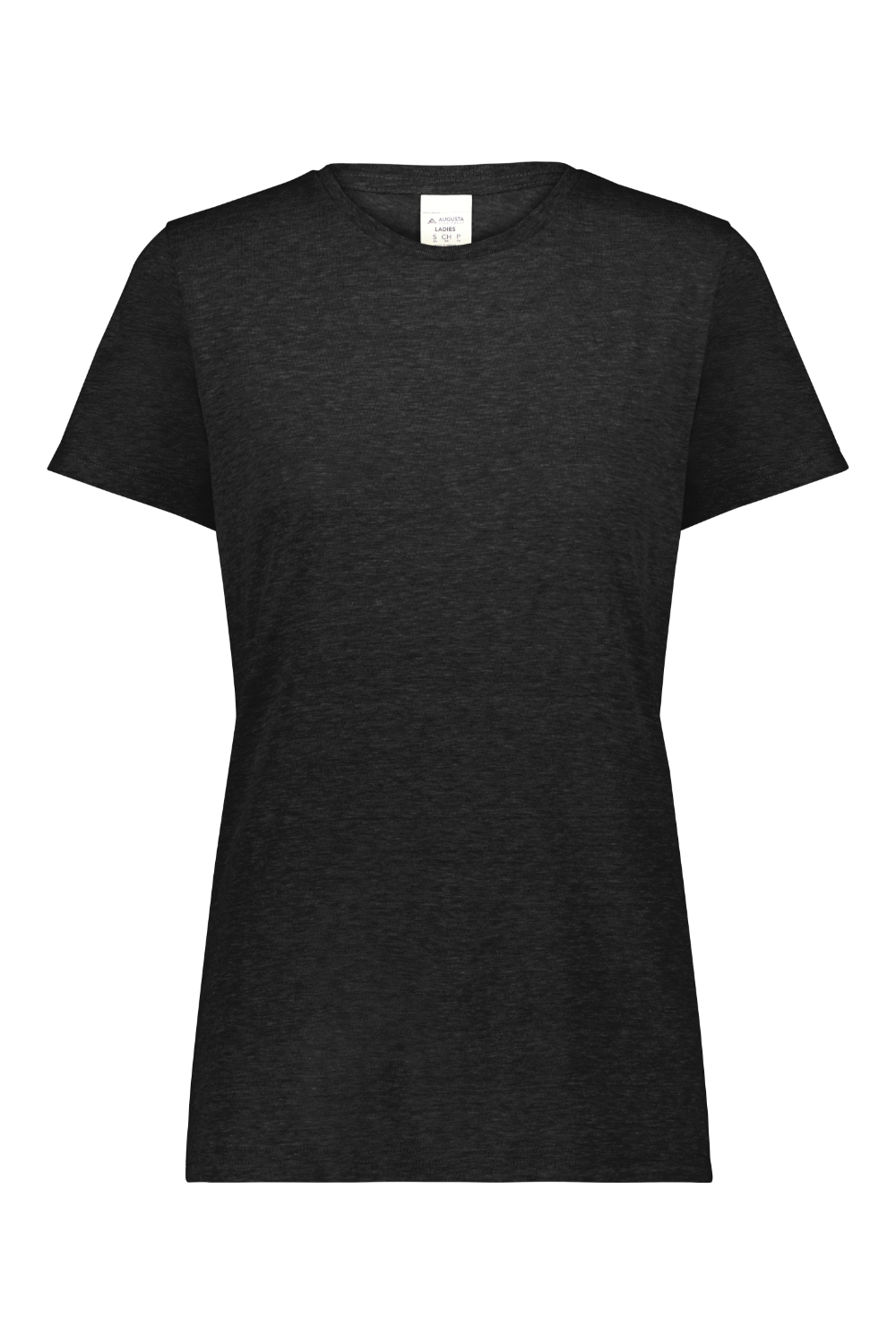 Augusta Ladies All-Day Core Basic Tri-Blend Tee in Black Heather