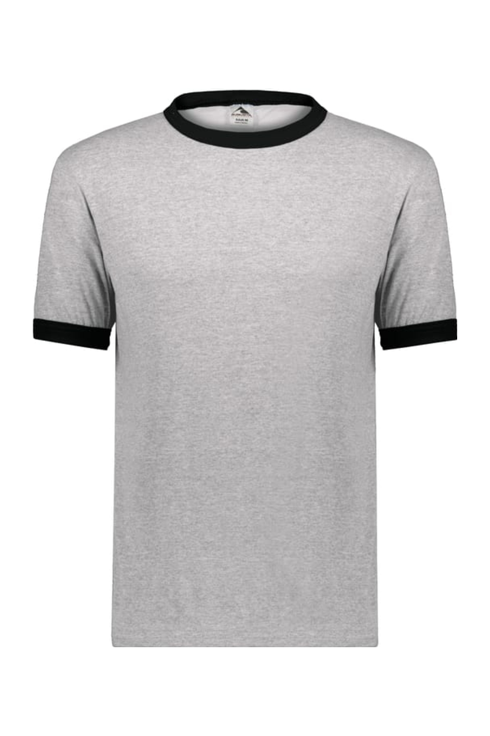 Augusta Sportswear 50/50 Ringer T-Shirt in Athletic Heather/ Black