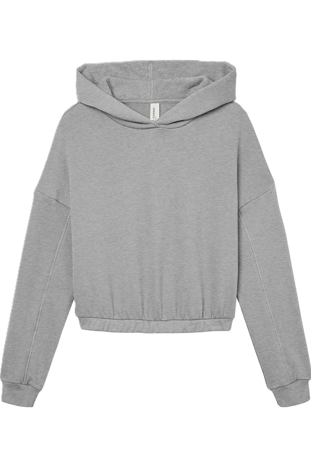 Bella + Canvas Women's FWD Fashion Sponge Fleece Cinched Bottom Hoodie in Athletic Heather