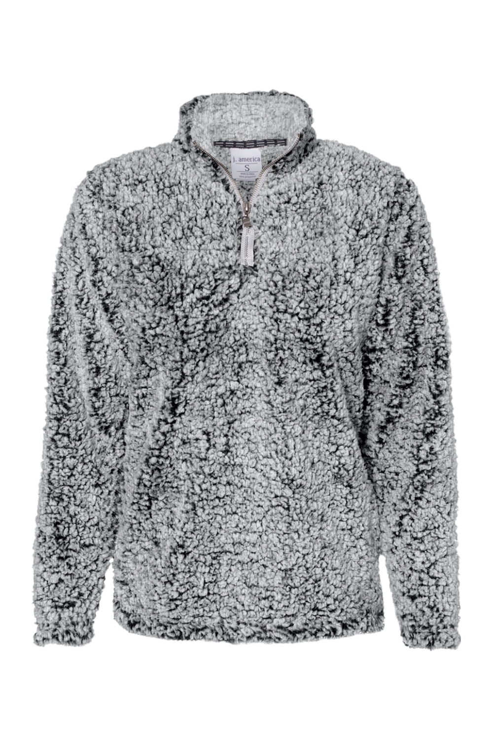 J. America Women’s Epic Sherpa Quarter-Zip Pullover in Black Heather